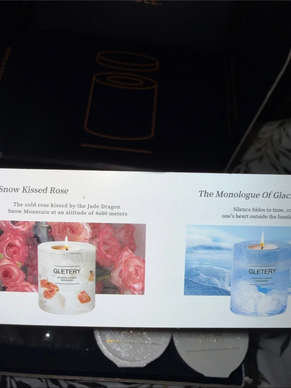 Gold Floral Accent Candle Set